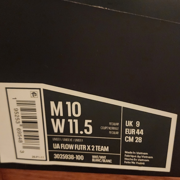 BNIB Under Armour Flow Futr X 2 Team Unisex Basketball Shoe size 10 men's & 11.5 - Picture 4 of 4